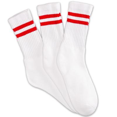 White Red Stripes Socks Medium Alpi